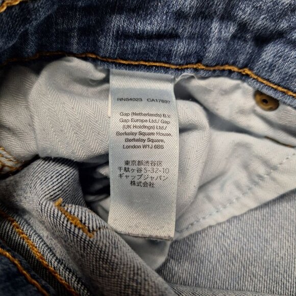 GAP Jeans Boyfriend Fit Blue Distressed Womens Plus Size 16 Low Rise - Picture 5 of 10